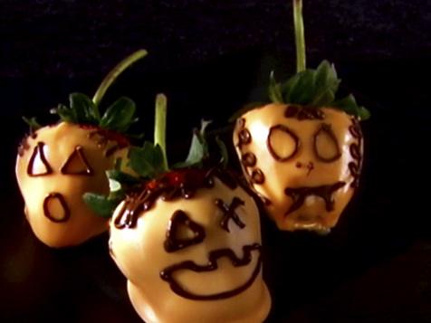 Strawberry Jack-o'-Lanterns