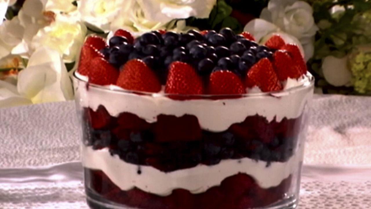 Red, White and Blue Trifle