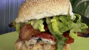 Grilled Chicken Cobb Burgers