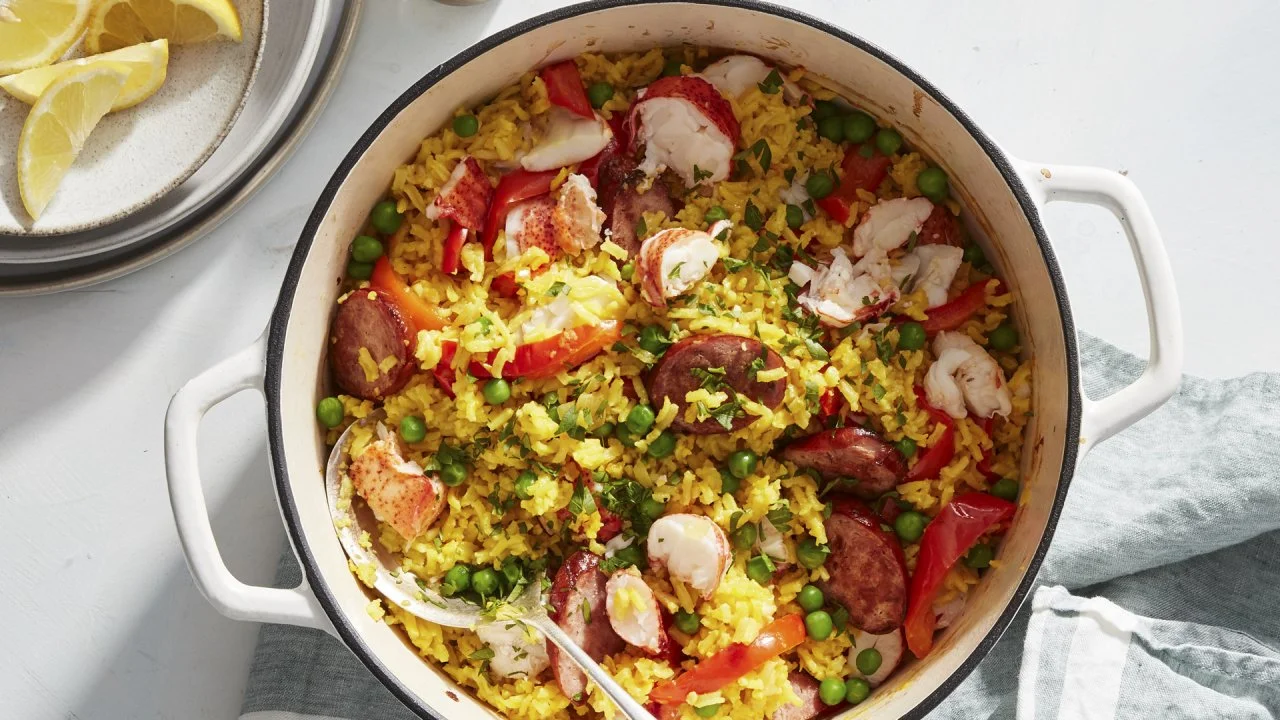 Easy Lobster Paella