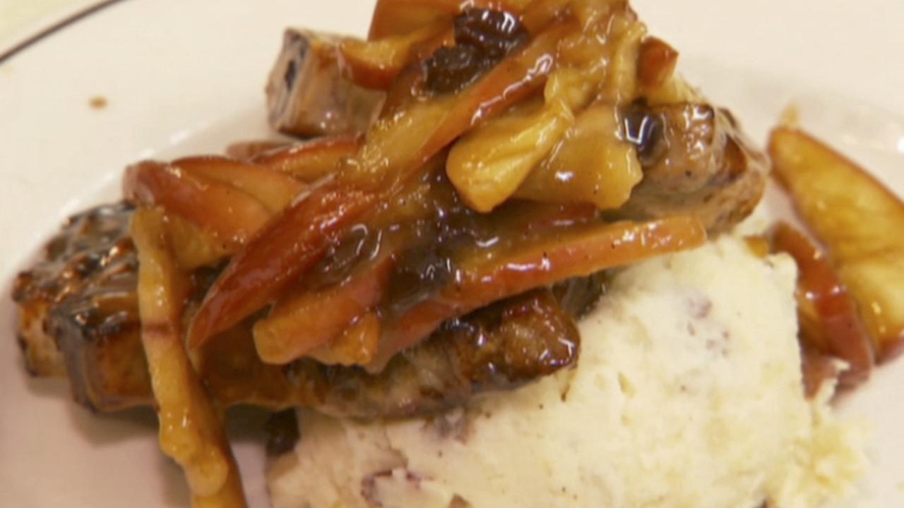 Apple Raisin Pork Chops