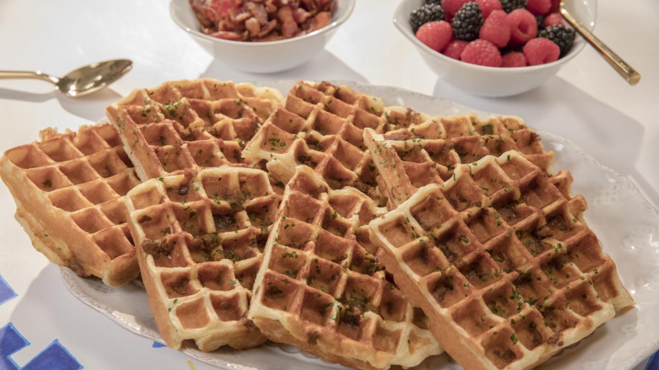 Sausage and Parmesan Waffles