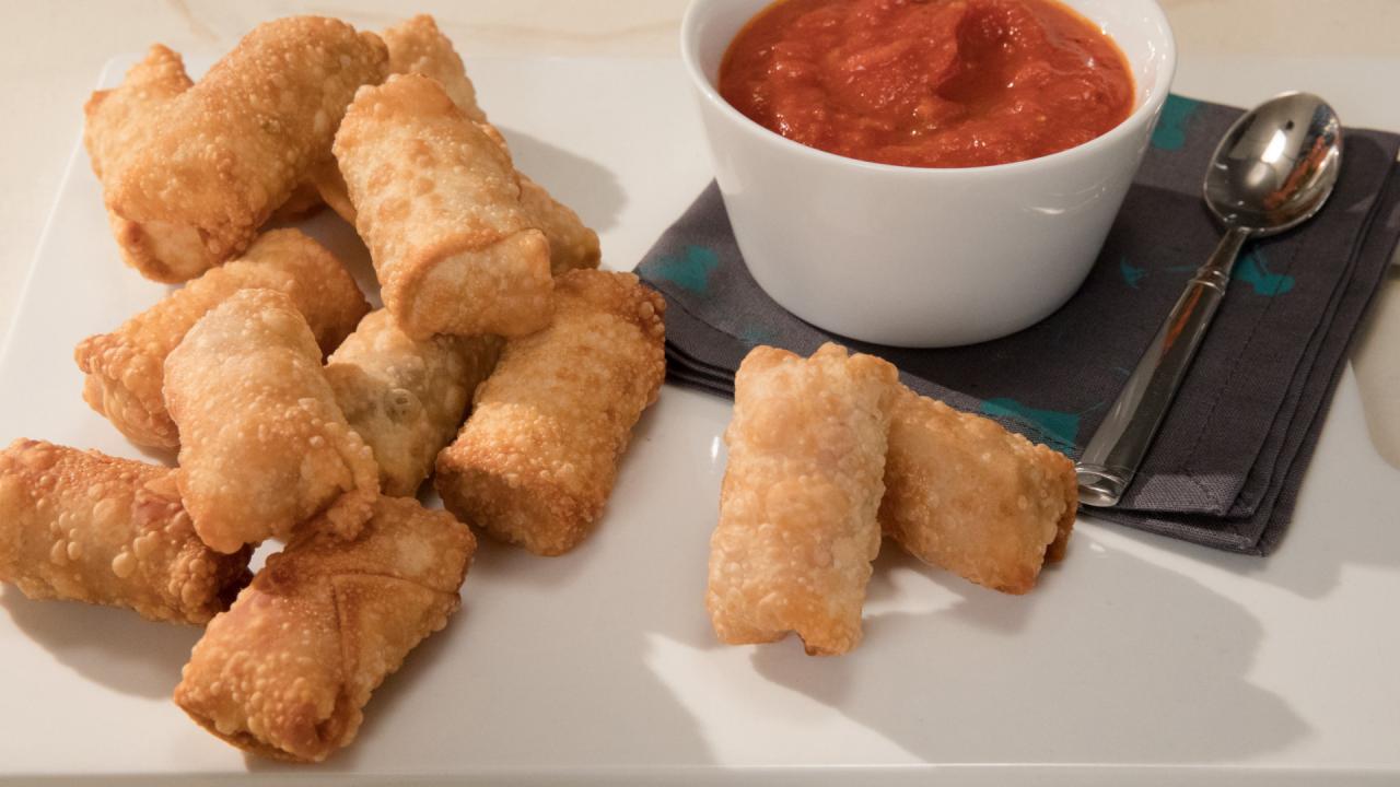Crispy Salami and Cheese Egg Rolls