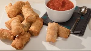 Salami and Cheese Egg Rolls