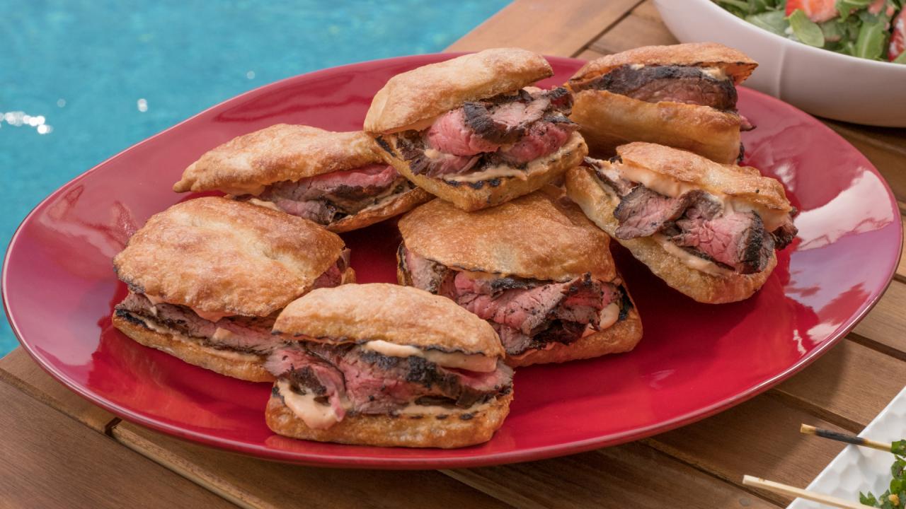Cocoa-Rubbed Flank Steak Sandwiches