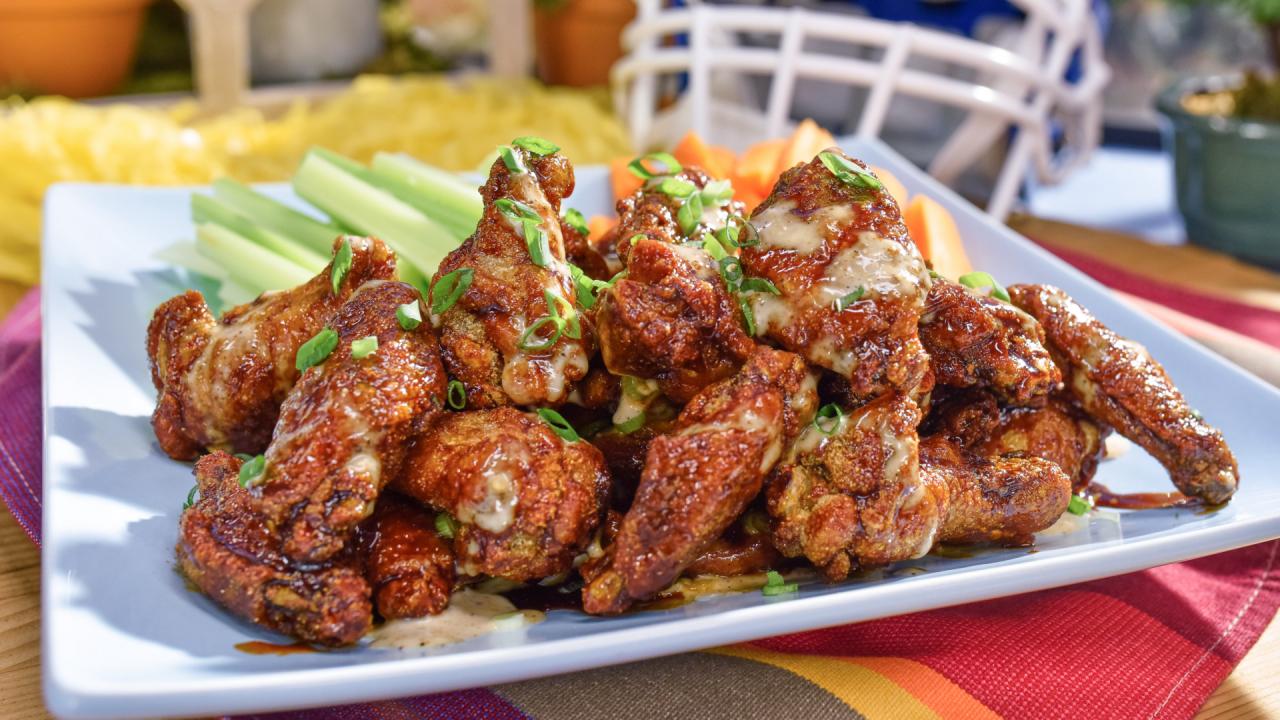 Molasses-Gochujang Wings with Alabama White Sauce