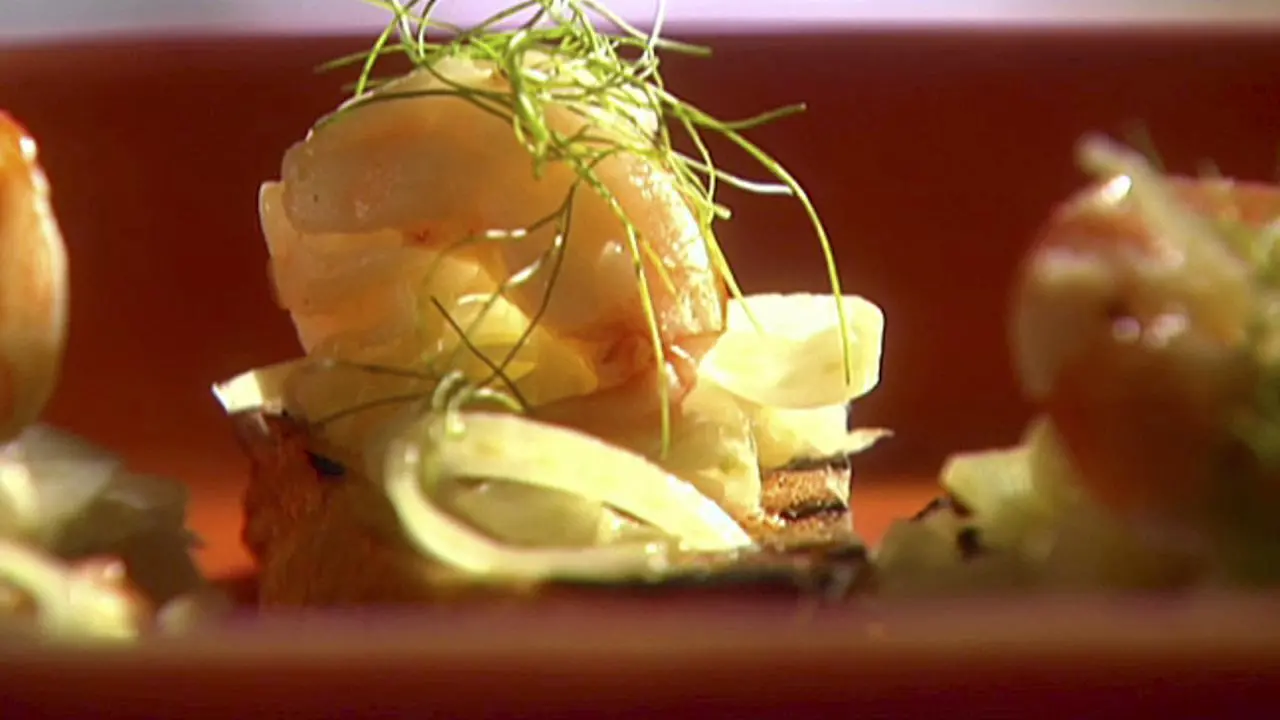 Shrimp and Fennel Crostini