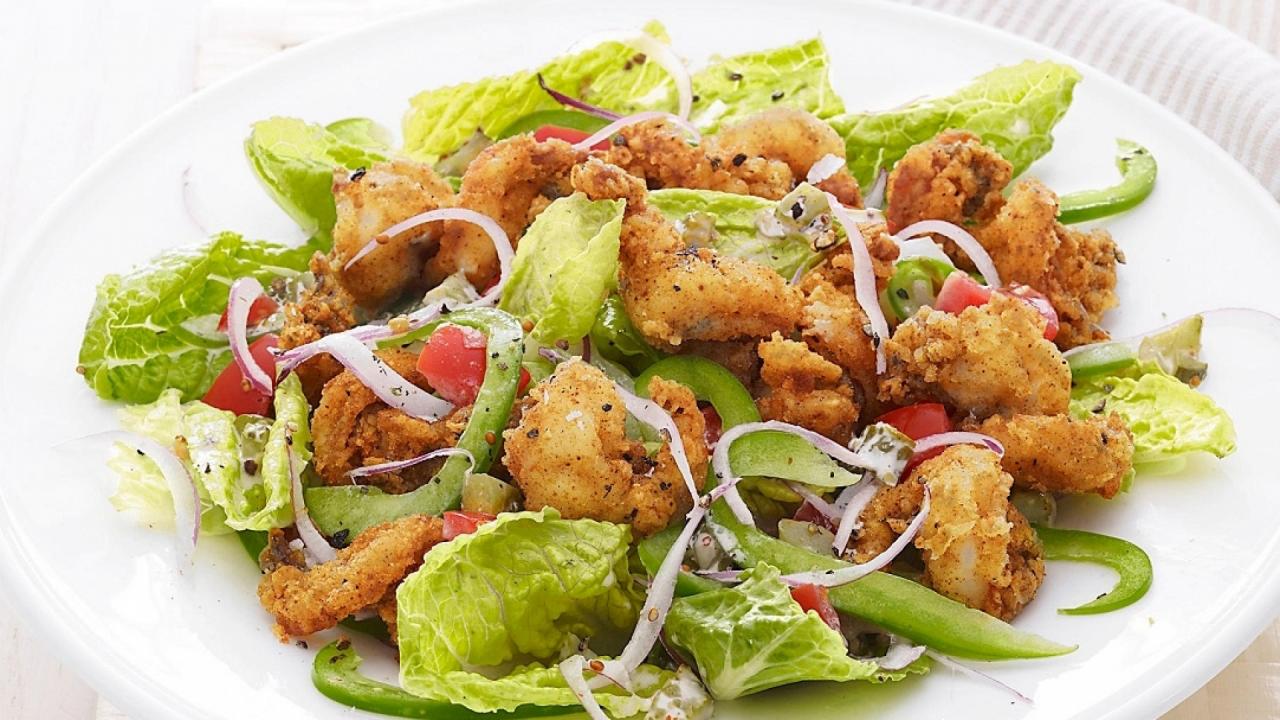 Popcorn Shrimp Salad
