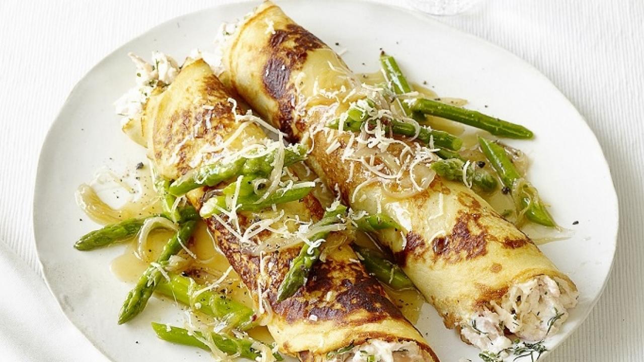 Chicken and Asparagus Crepes