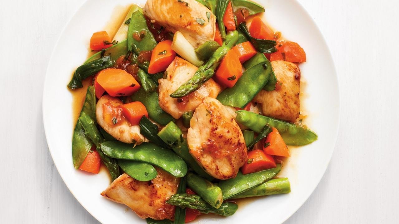 Apricot Chicken and Vegetables