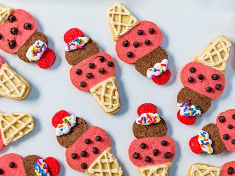 Ice Cream Cone Slice-and-Bake Cookies
