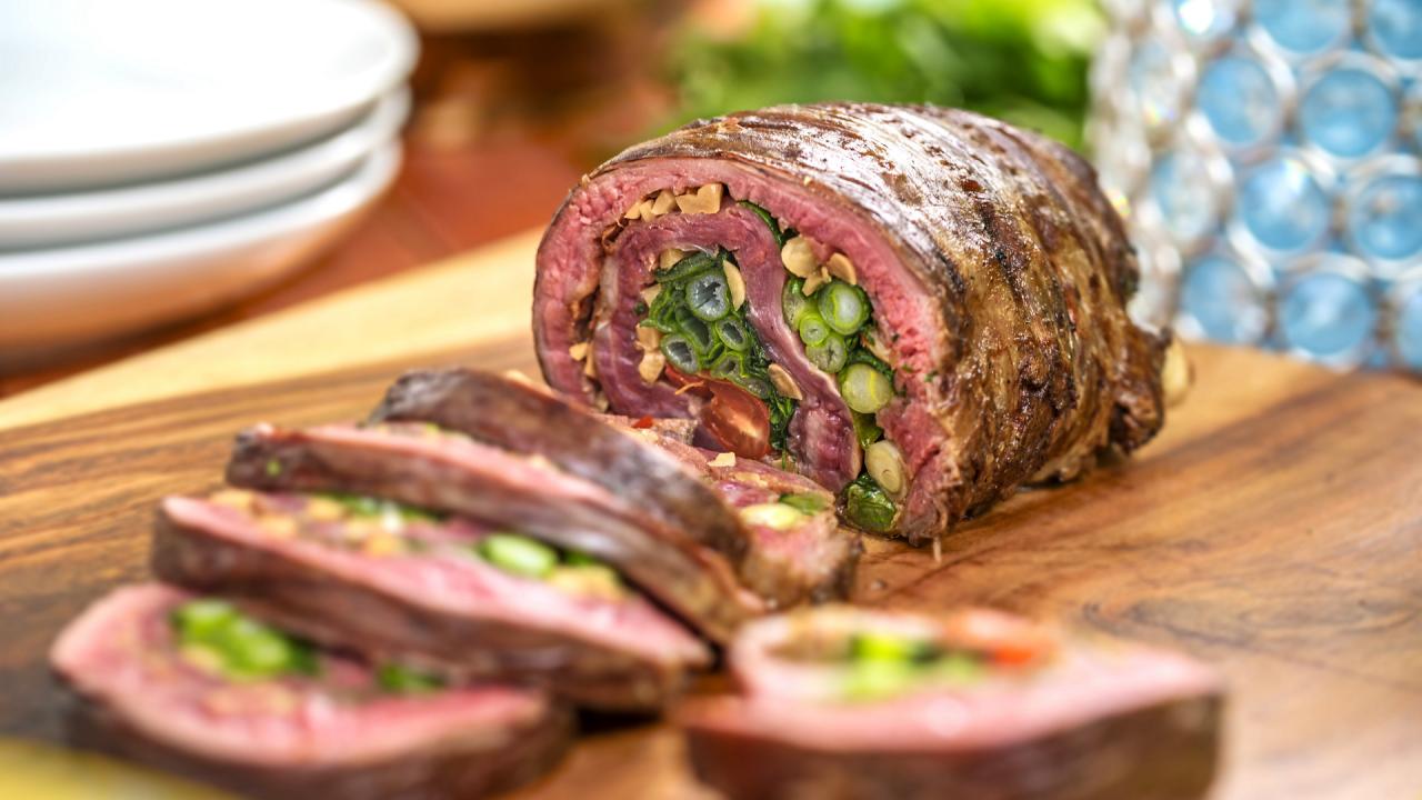 Grilled Thai Curry Beef Roll