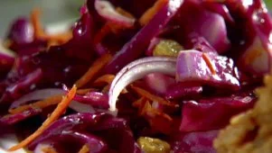 Quick Red Cabbage Slaw