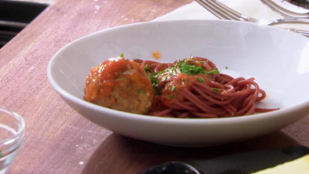 Red Wine Spaghetti with Meatballs image