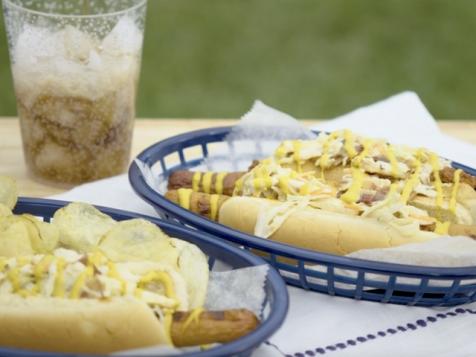 Footlong West Virginia-Style Hot Dogs with Bourbon-Bacon Slaw