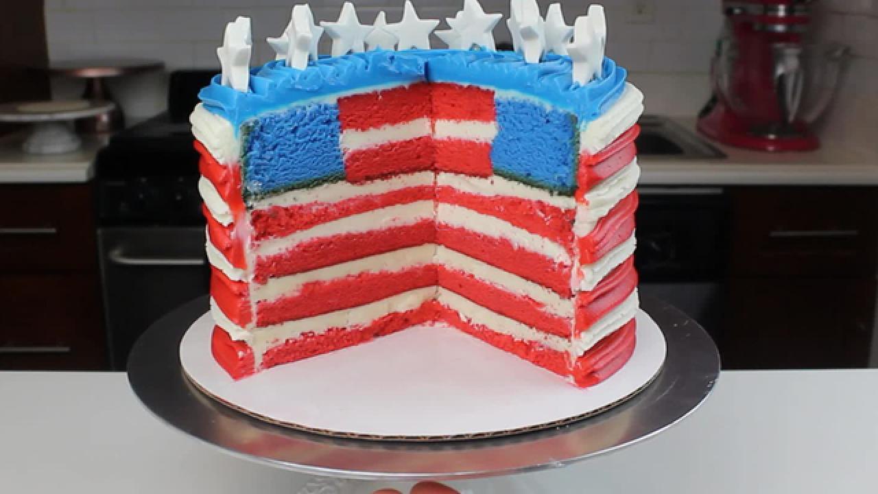 Chelsweets' American Flag Cake
