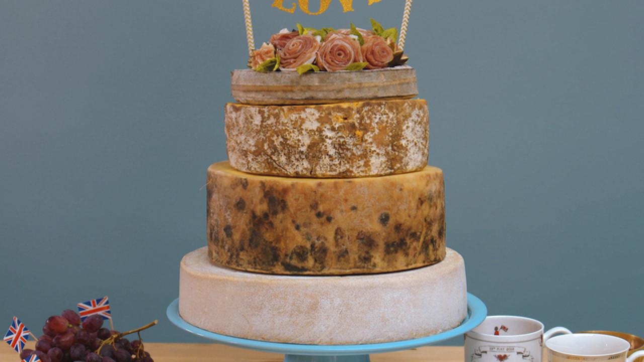 Cheese-Wheel Wedding Cake
