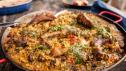 Pork and Chicken Paella Verde