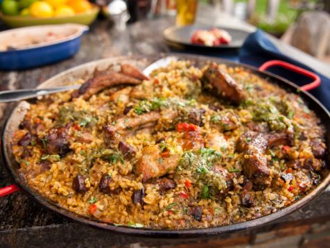 Pork and Chicken Paella Verde