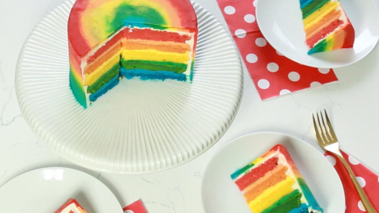 Psychedelic Rainbow Cake