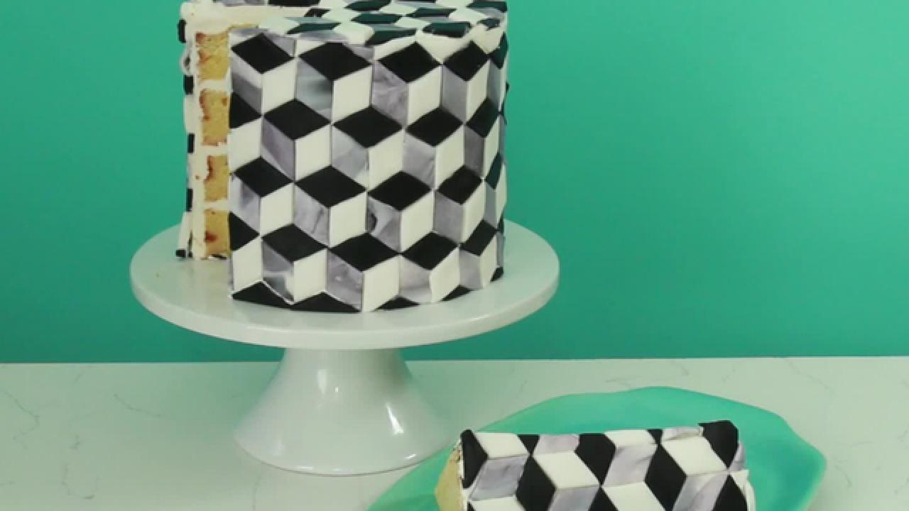 Geometric Tile Cake