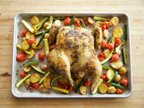 Spatchcock Chicken Sheet Pan Supper