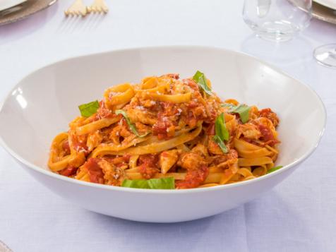 Crab and Cherry Tomato Fettuccini