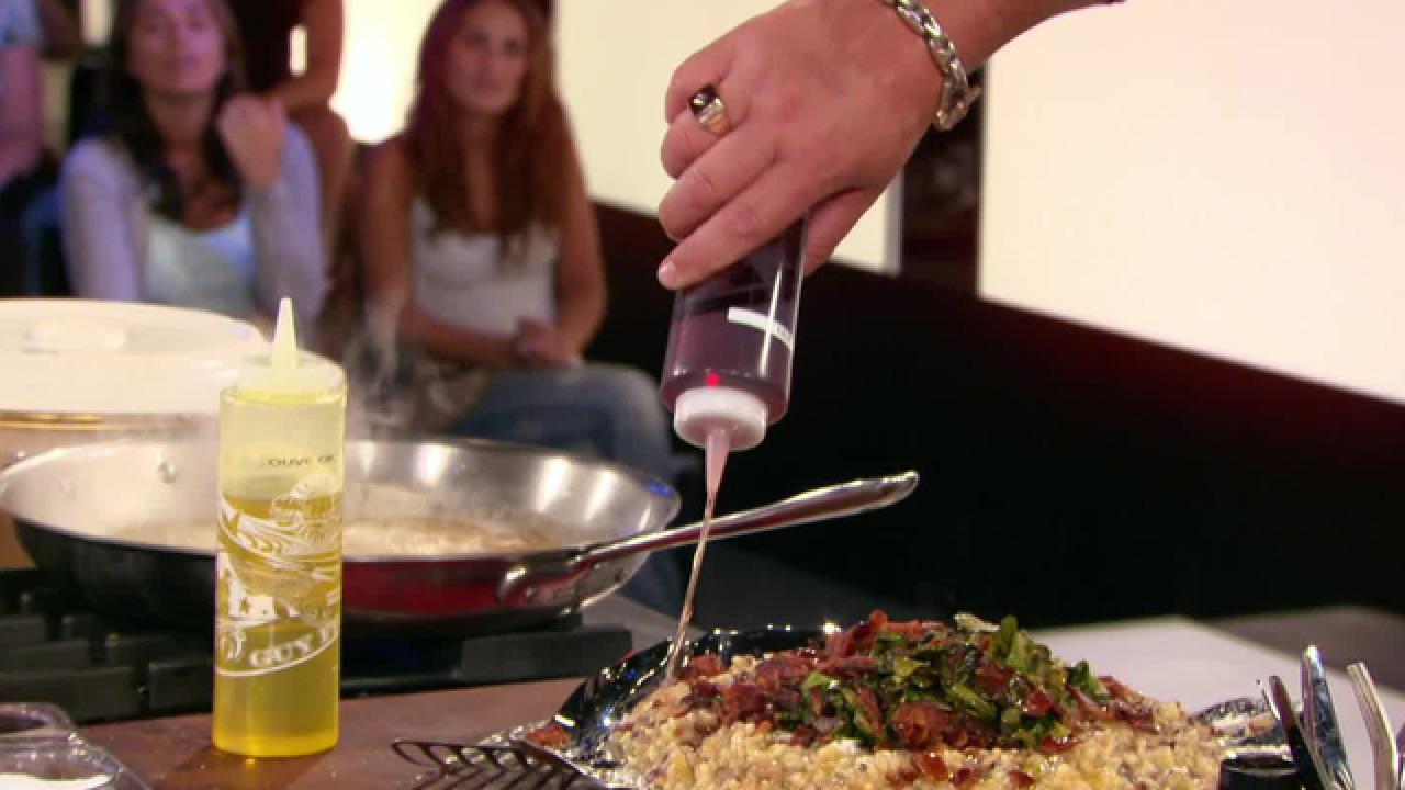 Black-Eyed Pea Risotto with Bacon and Southern Greens