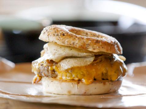 Breakfast Bagel Burger