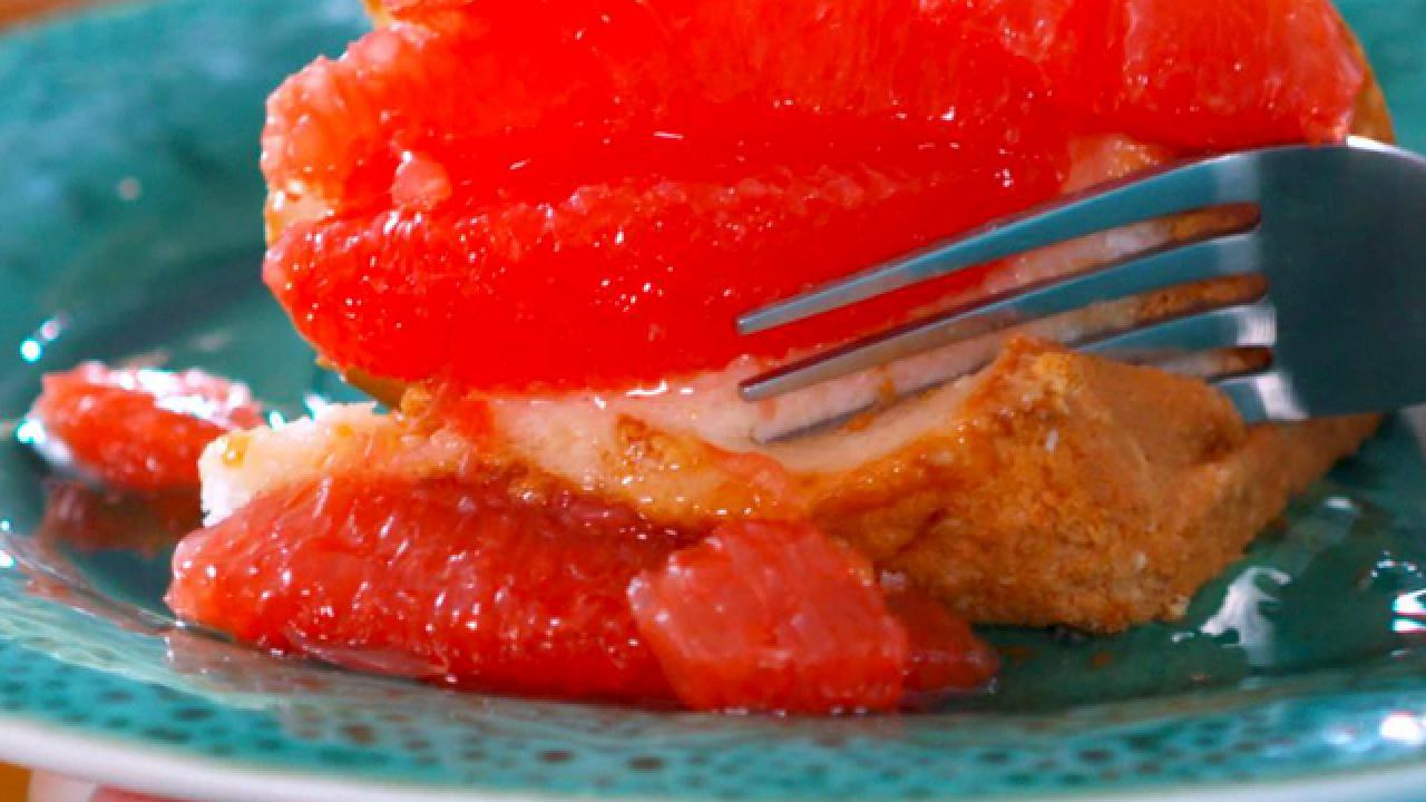 Angel Food Cake and Grapefruit