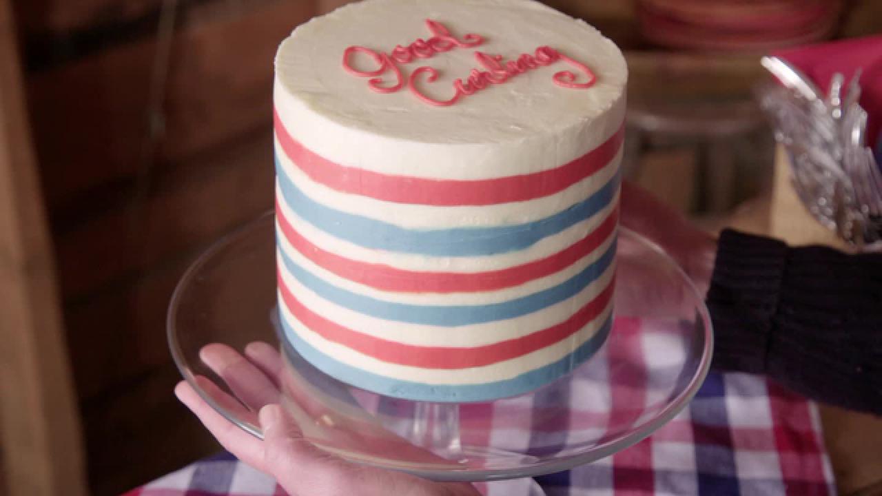 Patriotic Stripe Cake