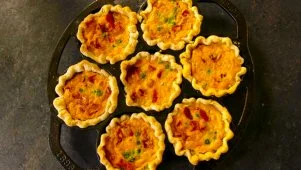 Bacon and Pea Mini Quiches