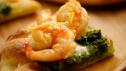 Pesto Pizza with Shrimp Scampi
