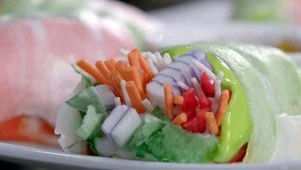 Salmon Spring Roll Cupcakes