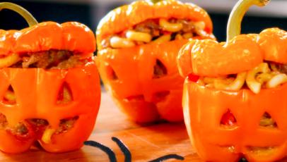 Jack O Lantern Stuffed Peppers Recipe Trisha Yearwood Food Network