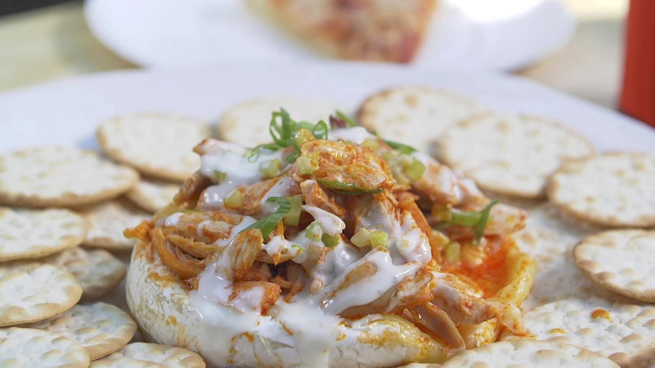 Buffalo Chicken Grilled Brie