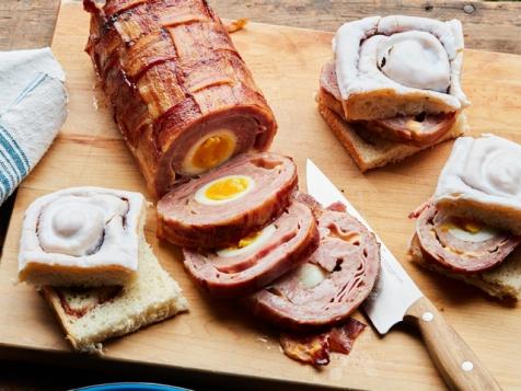 Grilled Egg-and-Cheese-Stuffed Breakfast Fatty