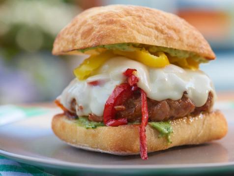 Sausage and Pepper Burger