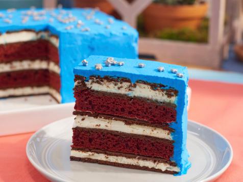 Red-White-Blue Ice Cream Cake