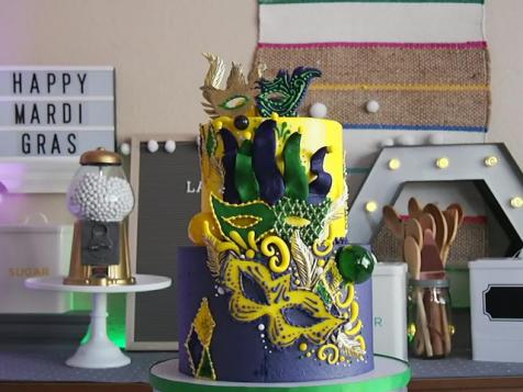Mardi Gras Cake