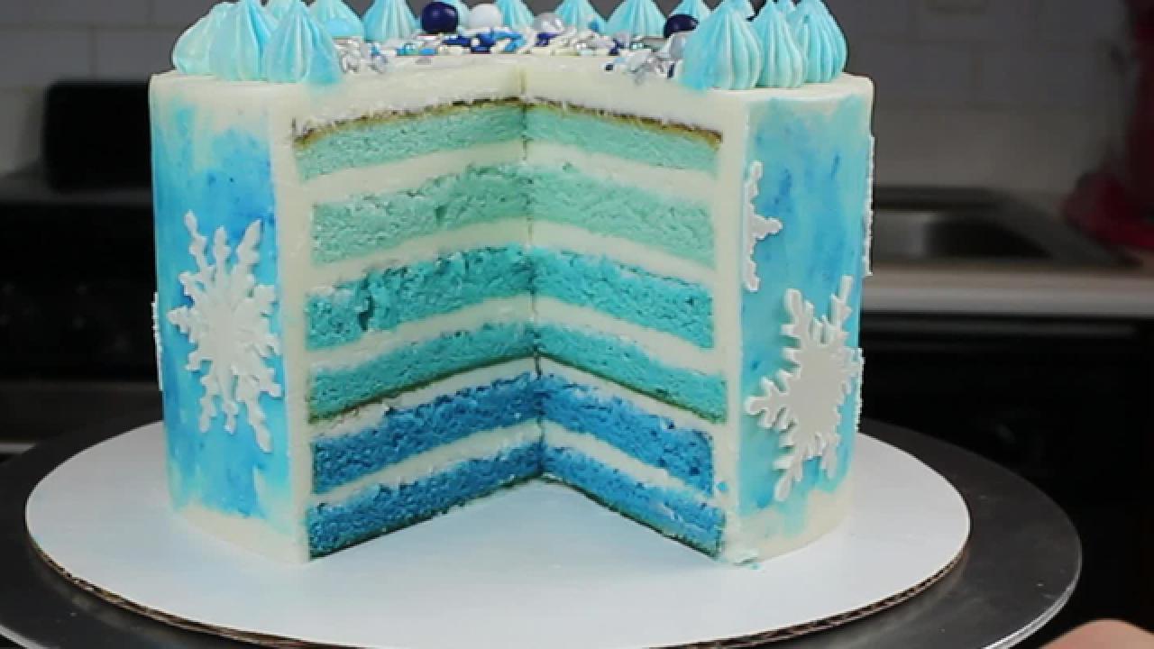 Winter Snowflake Cake