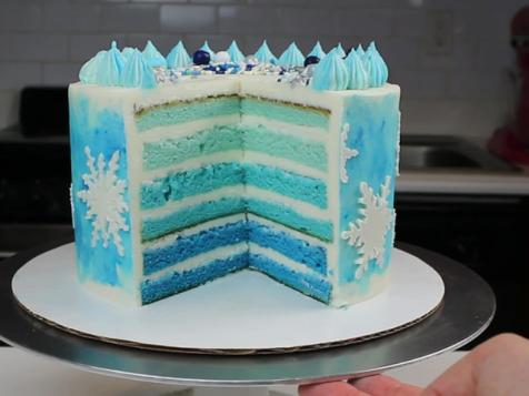 Winter Snowflake Cake