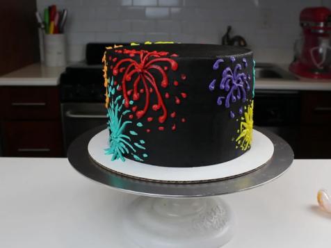 New Year's Eve Fireworks Cake