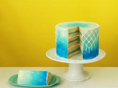 Watercolor Macrame Cake