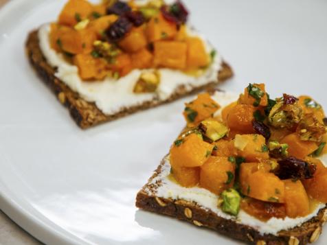 Squash and Goat Cheese Tartine