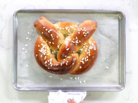 Giant Cookie Dough-Stuffed Pretzel