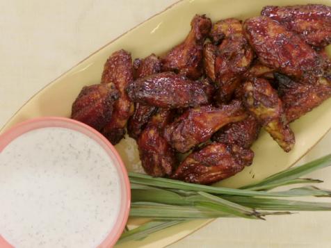 Sugarcane Wings with Cane Row BBQ Sauce and Rosemary Ranch