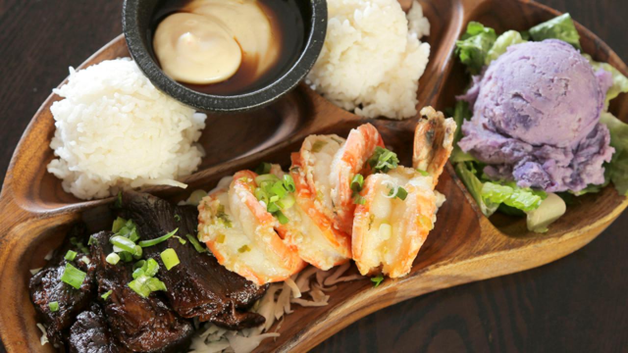 Braised Short Ribs with Garlic Shrimp