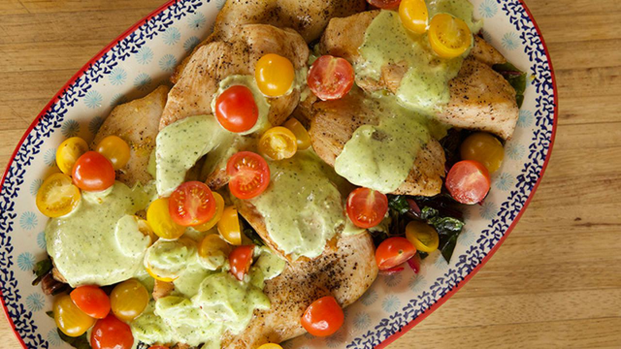 Chicken with Pesto Cream