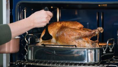 Orange and Maple-Glazed Turkey with Thyme-Shallot Gravy